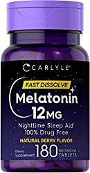 Carlyle Melatonin 12 mg Fast Dissolve 180 Tablets