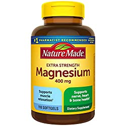 Nature Made Extra Strength Magnesium 400 mg Softgels, 110 Count