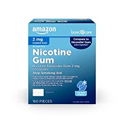 Amazon Basic Care Nicotine Polacrilex Coated Gum 2 mg