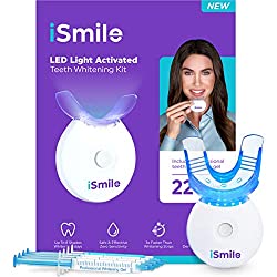 iSmile Teeth Whitening Kit - LED Light, 35% Carbamide Peroxide, (3) 3ml Gel Syringes