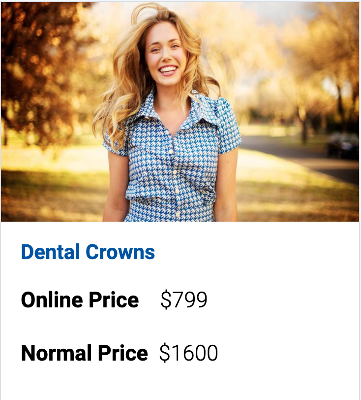 Melbourn Dentist- Dental Crown Cost Promotion