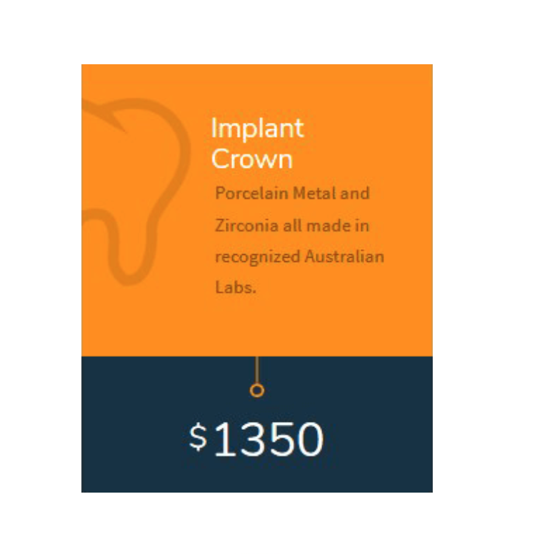 Dental Implant Crown- Porcelain Fused to Metal Made in Australia