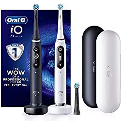 Oral-B iO Series 7s Rechargeable Toothbrush with 2 Handles, 2 Chargers, 3 Brush Heads and 2 Deluxe Travel Cases